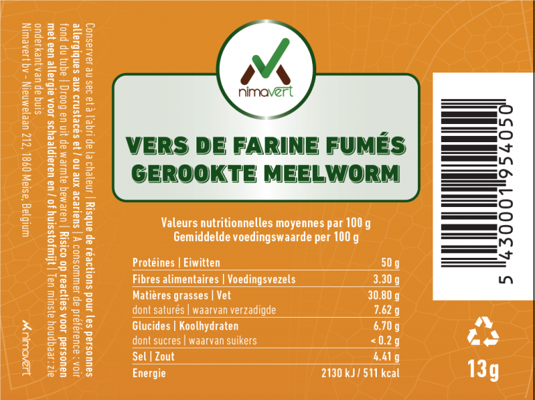 Mealworms smoked